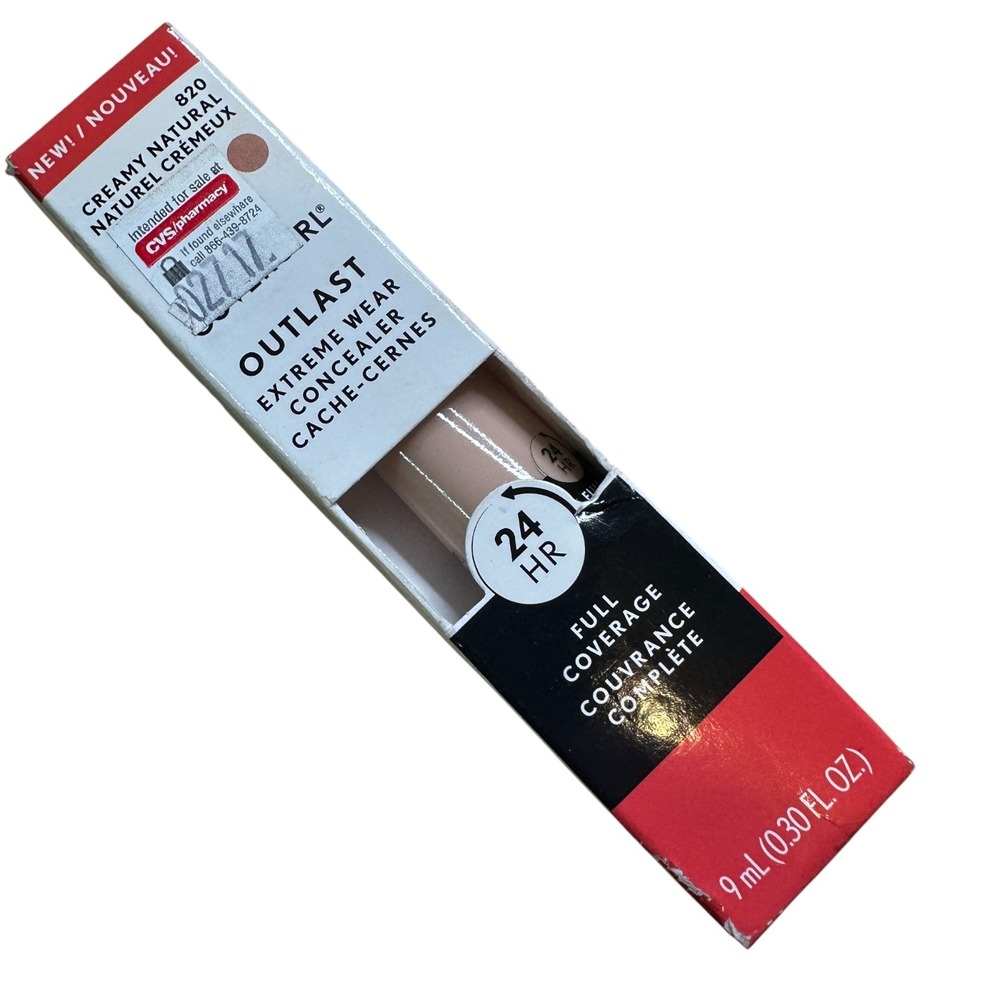 CoverGirl Outlast Extreme Wear Concealer 820 Creamy Natural Full Coverage